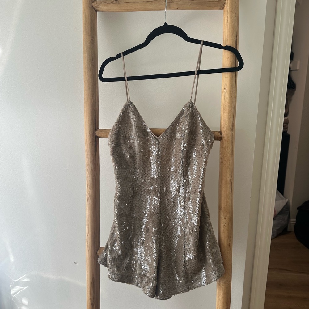 REVOLVE NBD Sequin Spaghetti Strap Romper